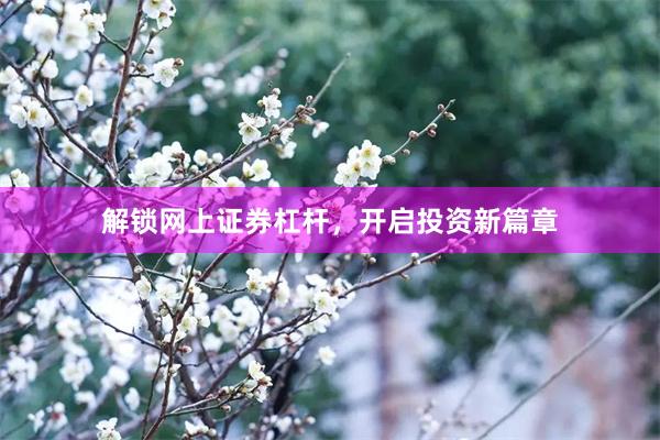 解锁网上证券杠杆，开启投资新篇章