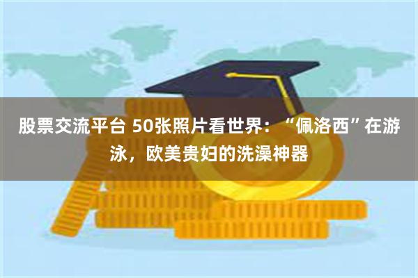 股票交流平台 50张照片看世界：“佩洛西”在游泳，欧美贵妇的洗澡神器