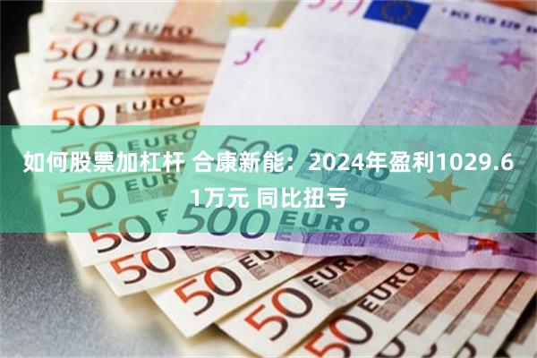 如何股票加杠杆 合康新能：2024年盈利1029.61万元 同比扭亏