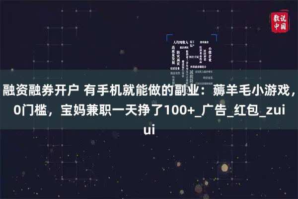 融资融券开户 有手机就能做的副业：薅羊毛小游戏，0门槛，宝妈兼职一天挣了100+_广告_红包_zui