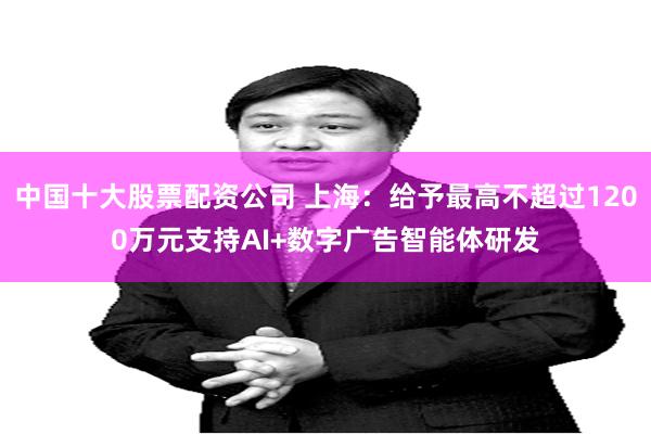 中国十大股票配资公司 上海：给予最高不超过1200万元支持AI+数字广告智能体研发